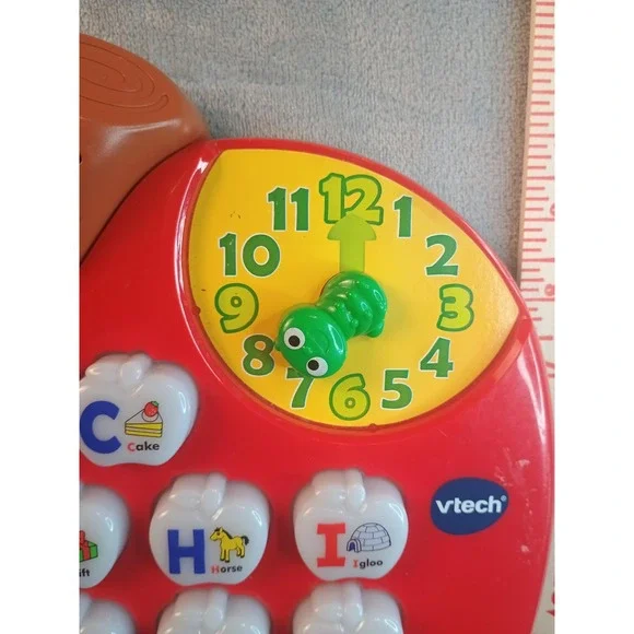 VTech Alphabet Apple Learning Toy Red Green ABC Letters Sounds Toddler - Picture 3 of 8